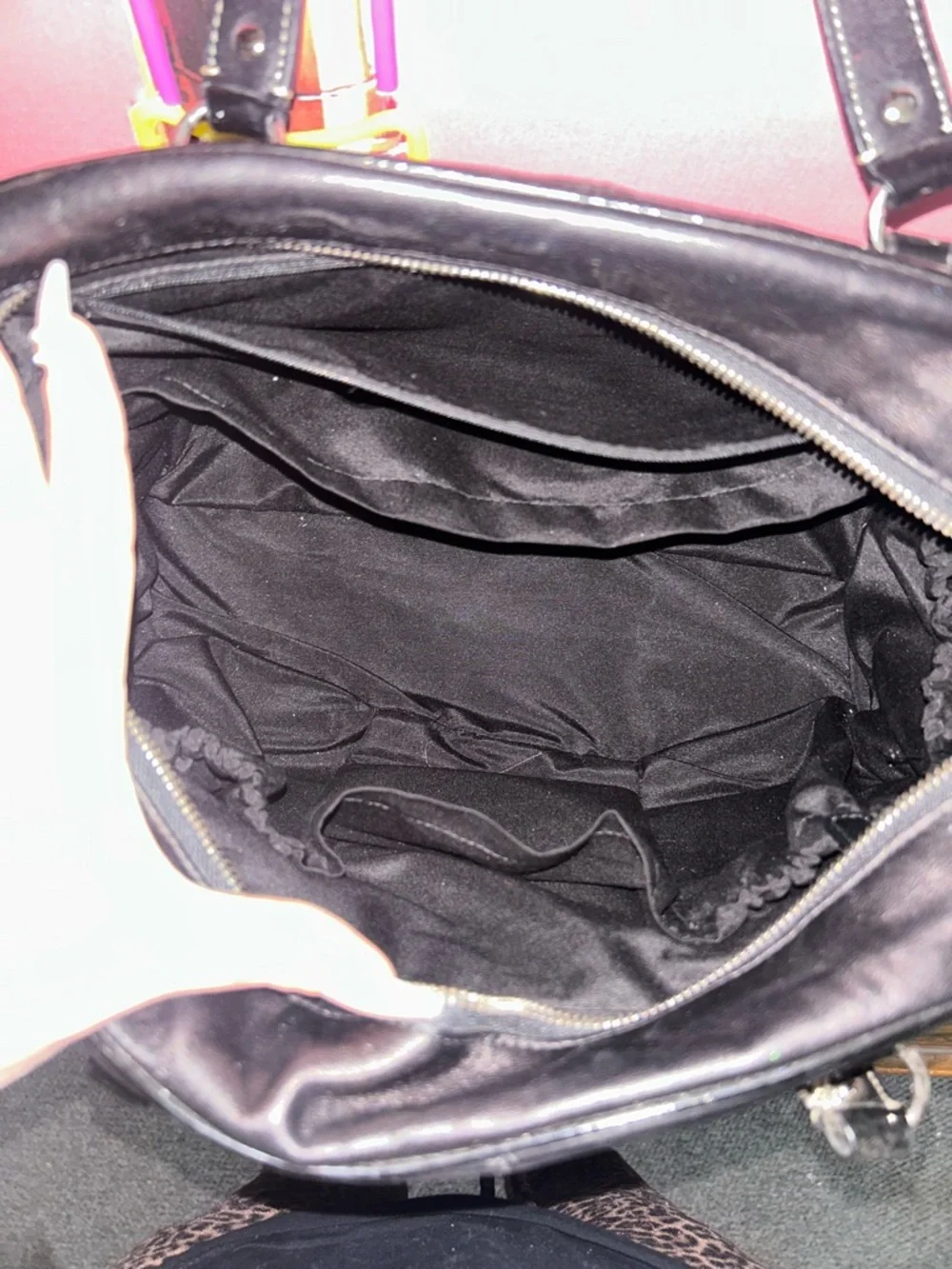 Coach Black Leather Dome Satchel with Top Handles - Picture 3 of 5